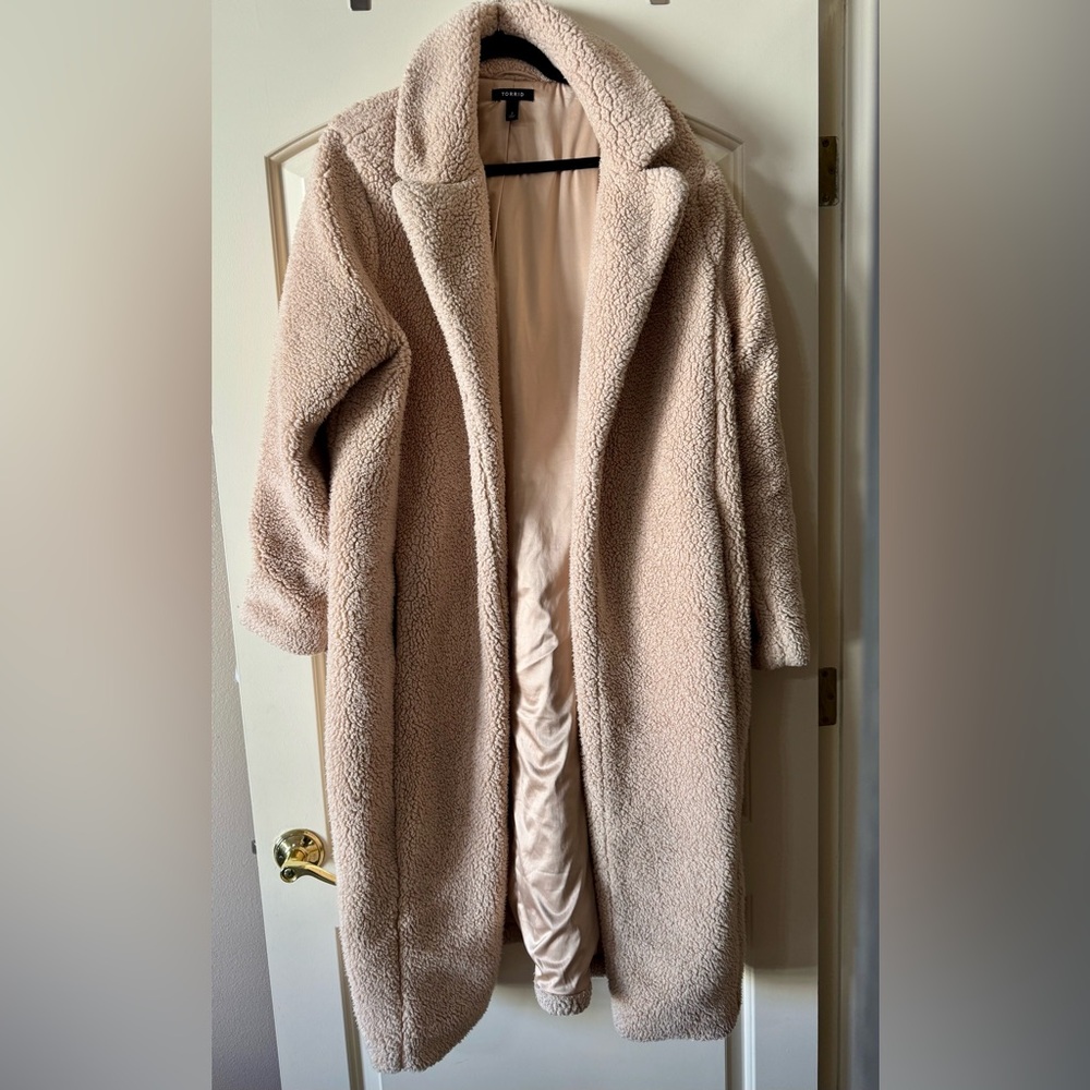Torrid Plush Cream Teddy Winter Coat Jacket 2X